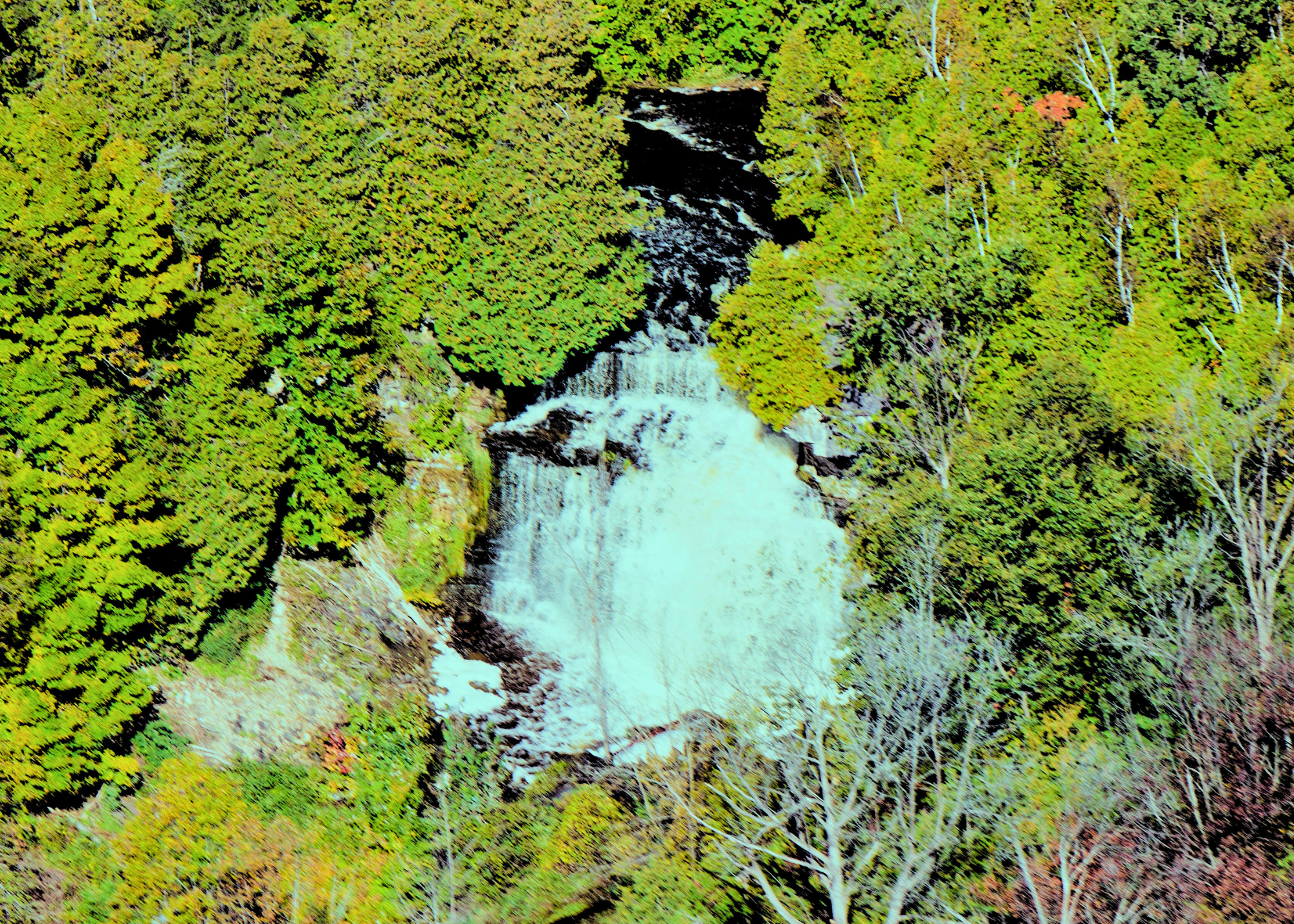 Experience the Majestic Waterfalls of Grey Bruce from the Skies